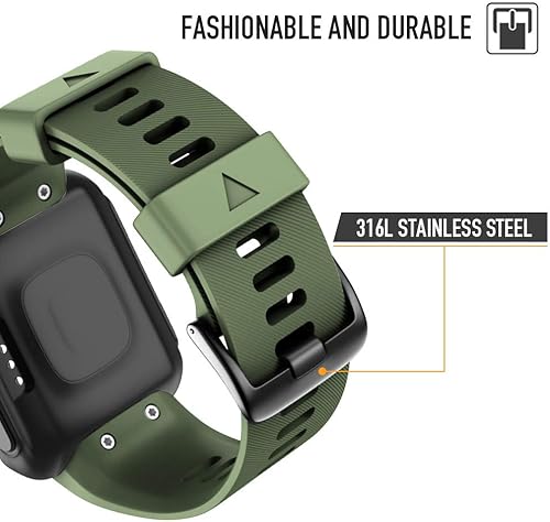 Miniatura 3 de NotoCity Correa de reloj de repuesto de silicona suave para Garmin Forerunner 35, compatible con Garmin Forerunner 35 Smartwatch