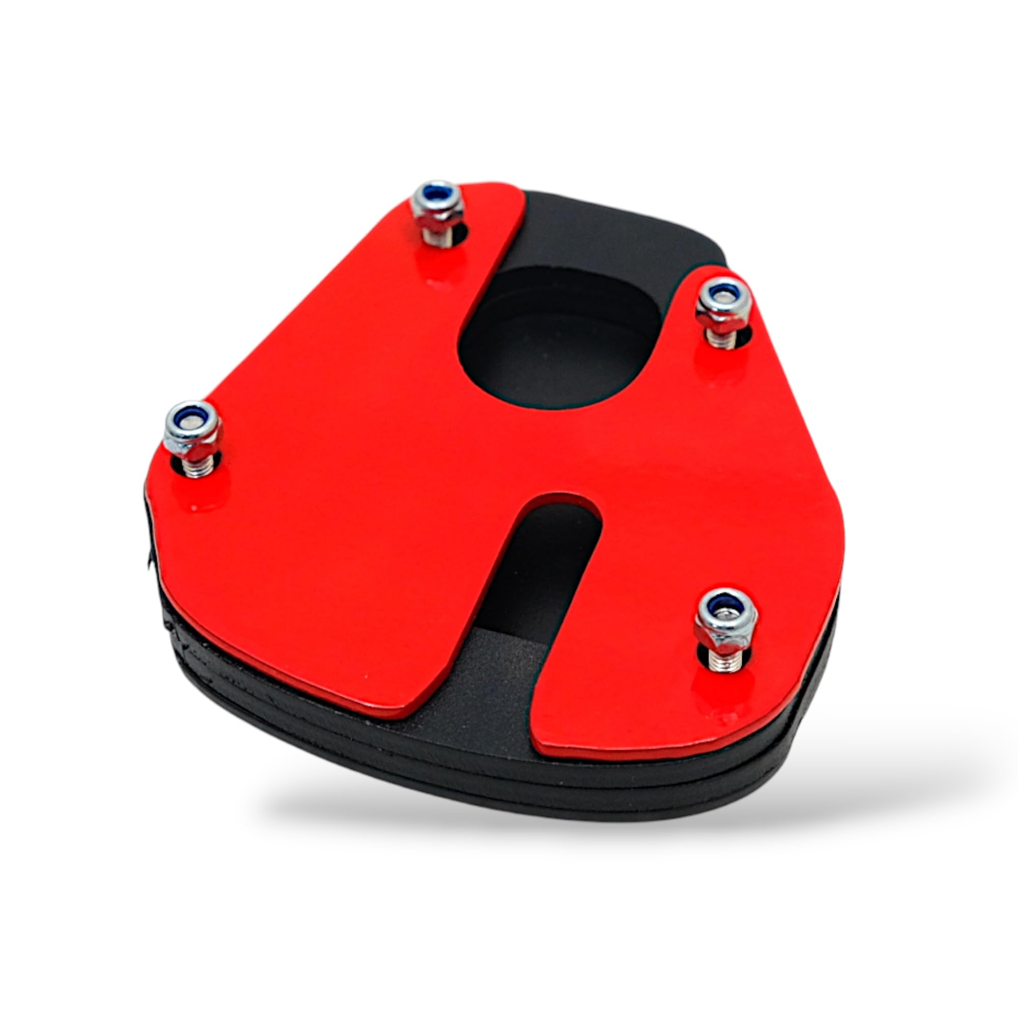 Xpulse 210 Side Stand Extender| Stand Pad Holder Durable Motorbike | Heavy Duty Parking Support and Stability Rust Resistant Red Metal Patti Easy Installation for Xpulse 210.-image-9