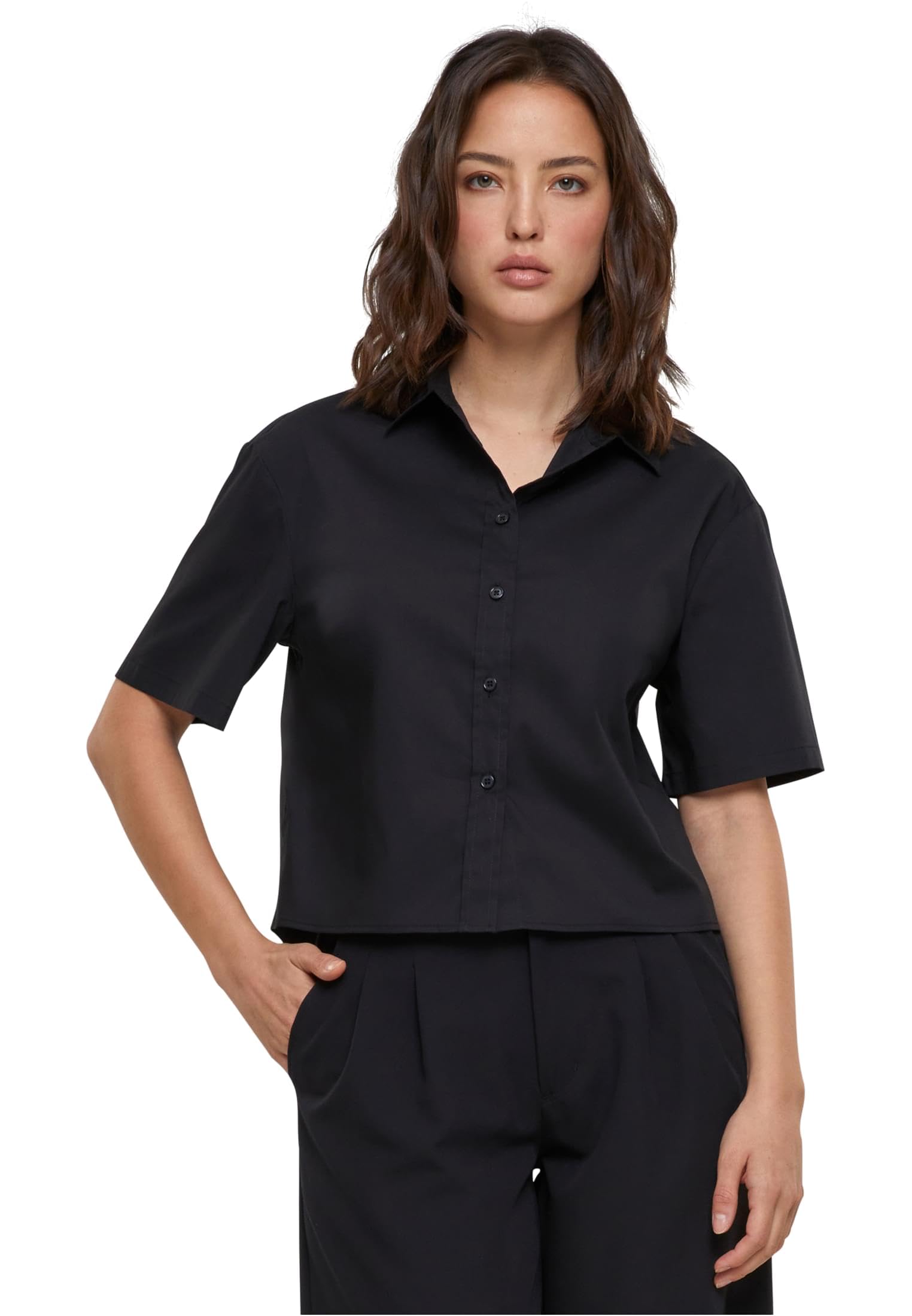 Urban Classics Women's Black Oversized Shirt, Xxxxxl