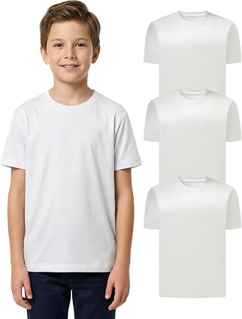 3 Pack Boys Athletic Neon T-Shirts Quick Dry Rash Guard T Shirts | Short Sleeve Lightweight & Breathable 614 Years Ultra-Soft & Tag-Free Durable Fade & Shrink Resistant Multiple Colors