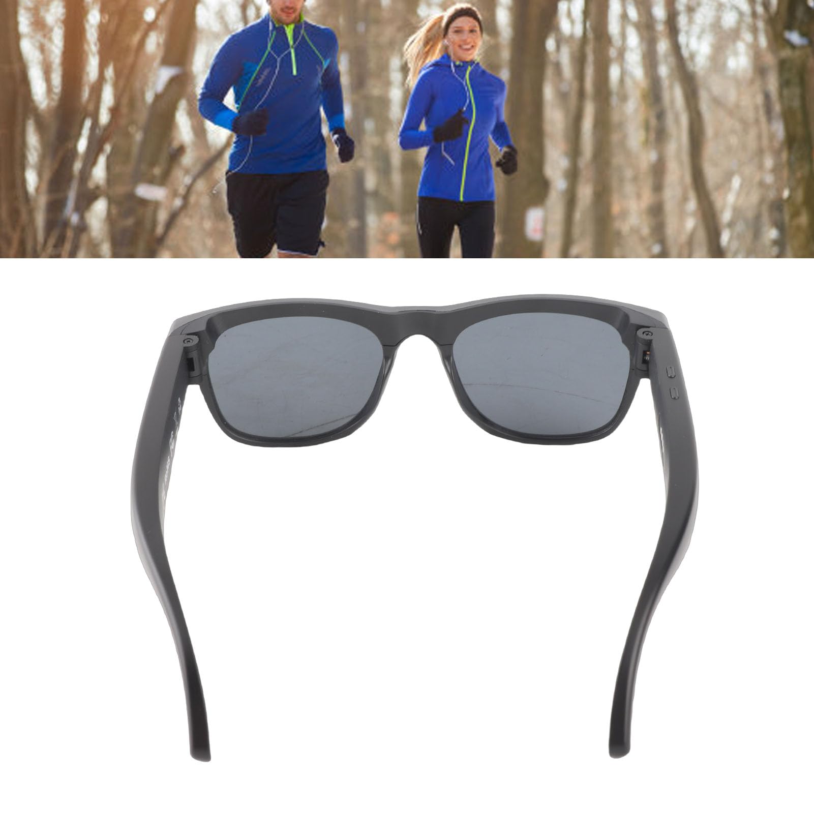 XUMIUZIY Gafas AI para Hombres y Mujeres, Gafas Inteligentes AI Cámara 4K 1080P con Flash, Traducción en Tiempo Real, Altavoces Duales, Asistente de Sonido, Reproducción de Música, para (Black)