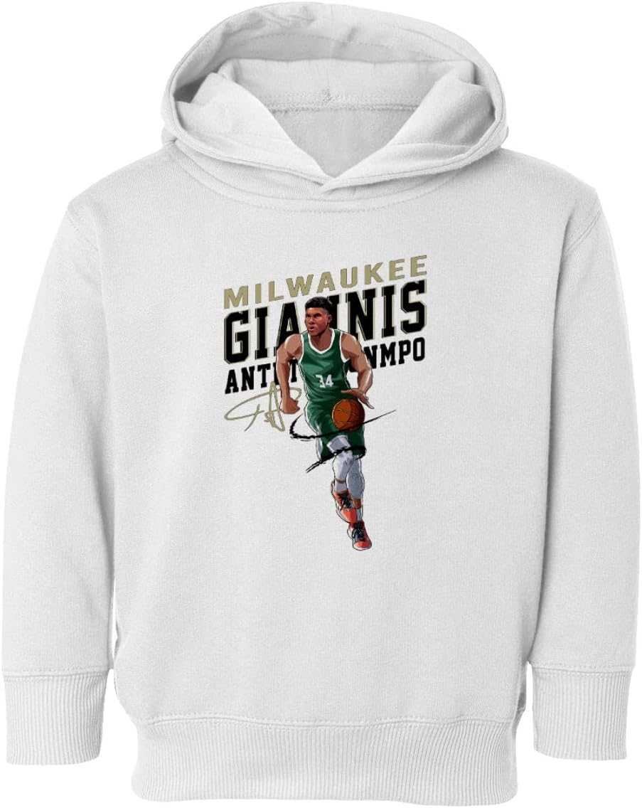 RIVEBELLA Milwaukee Star Antetokounmpo Basketball Sports Fans Toddler Hoodie Sweatshirt
