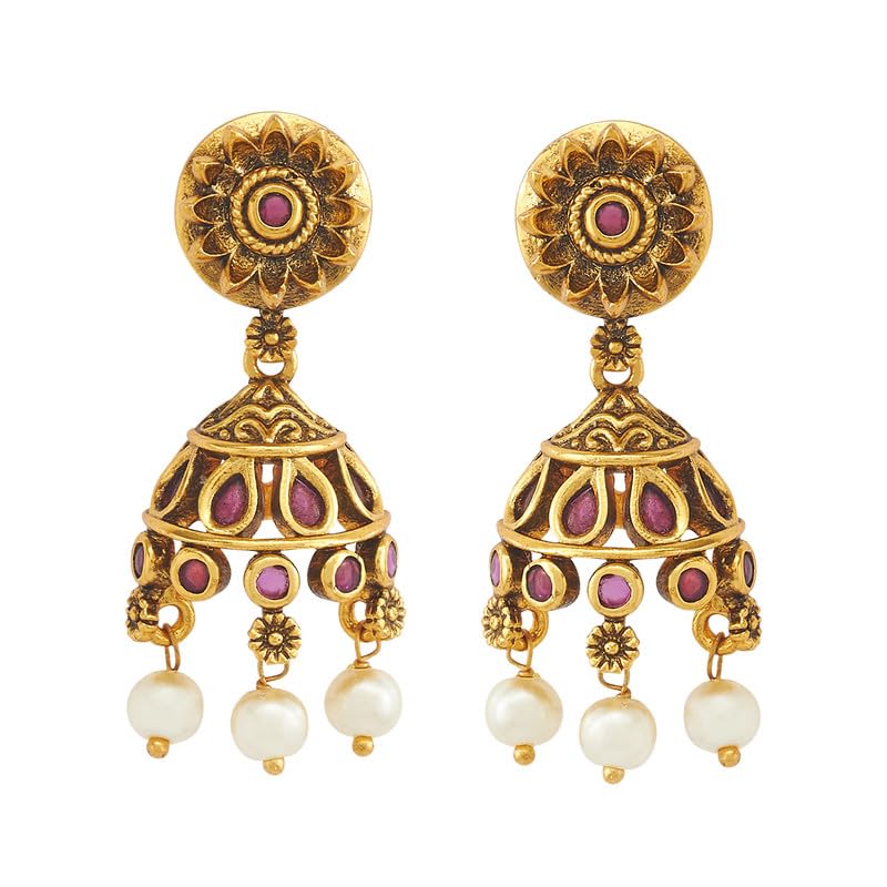 See full amazon price history chart for Kushals Fashion Jewellery Ruby Gold Plated Ethnic Antique Earring - 416761 Kushals Fashion Jewellery Ruby Gold Plated Ethnic Antique Earring - 416761 (B0D5Y6CB7R) Amazon Price History, Amazon Price Tracker