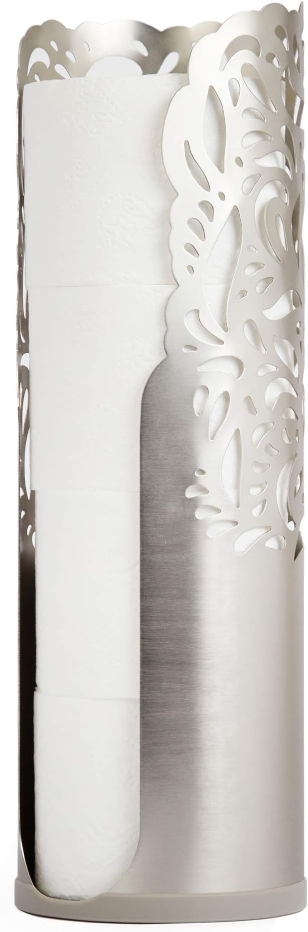 Better Living Products 53669 ROLLO Folia Toilet Tissue Holder, Brushed Nickel
