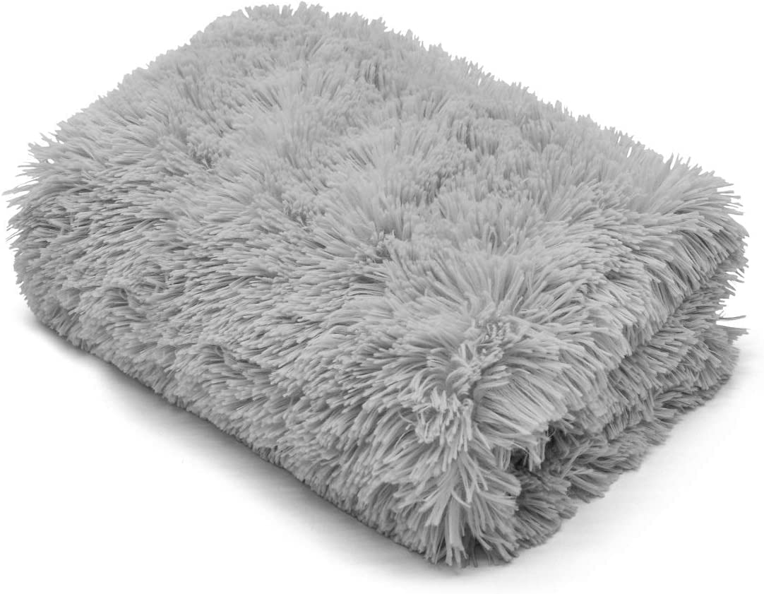Nightzone Silver Night Zone Teddy Soft & Snug Fur Throw Blanket With Reversible Plain Sherpa Teddy Fleece Luxury Fluffy Fur Throw Blanket (, 150 X 200 Cm)