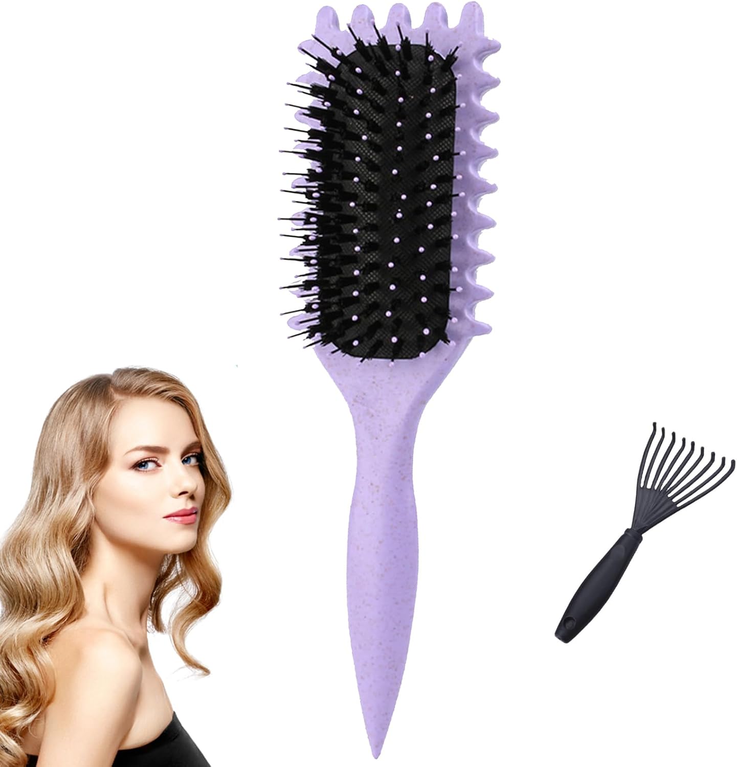 Curl Brush, Curl Defining Brush, Boar Bristle Hair Brush, Styling Brush