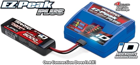 Traxxas 2970 EZ-Peak Plus 4-Amp NiMH/LiPo Fast Charger with ID Auto Battery Identification Vehicle