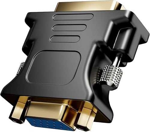 Miniatura 1 de DUEYAGO Adaptador DVI macho a VGA hembra DVI-I convertidor de 24+5 puertos, utilizado para pantalla, proyector, computadora de escritorio,