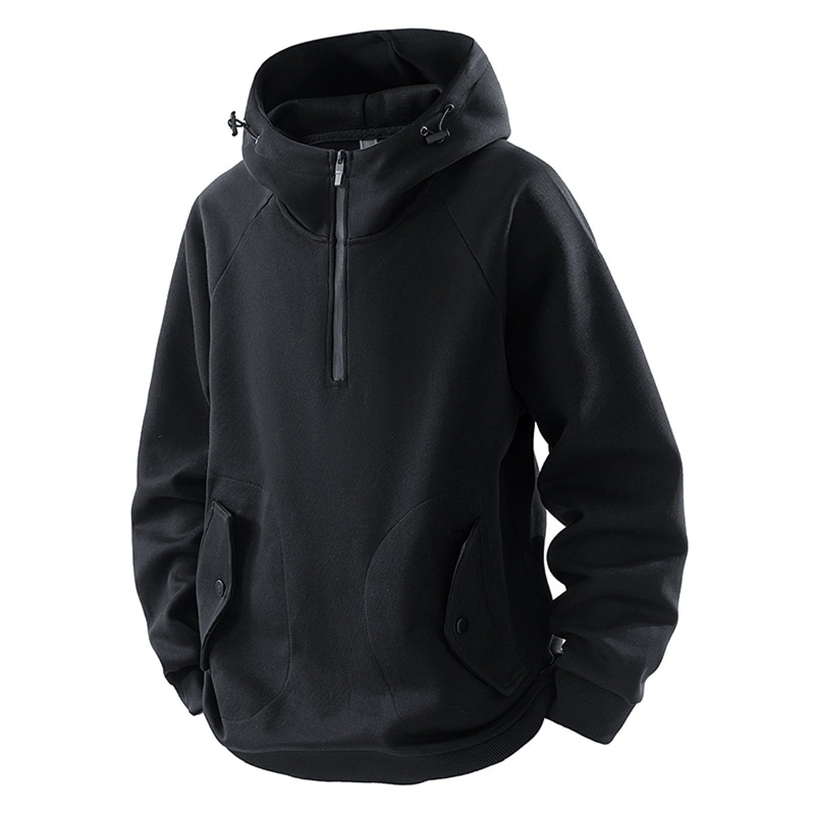 Kapuzenpullover mit Reißverschluss für Herren, übergroße Sweatshirts