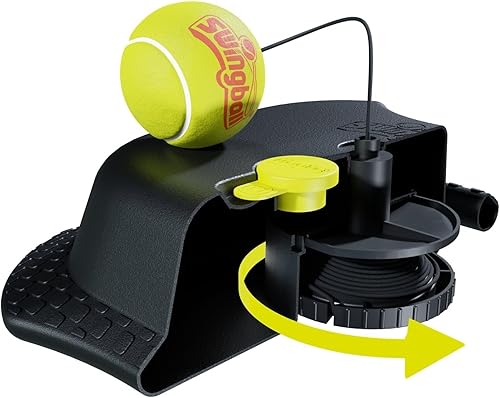 Miniatura 35 de Swingball Juego de tenis Tetherball para todas las superficies, juego portátil al aire libre para niños y adultos, incluye paletas y pelota, patio