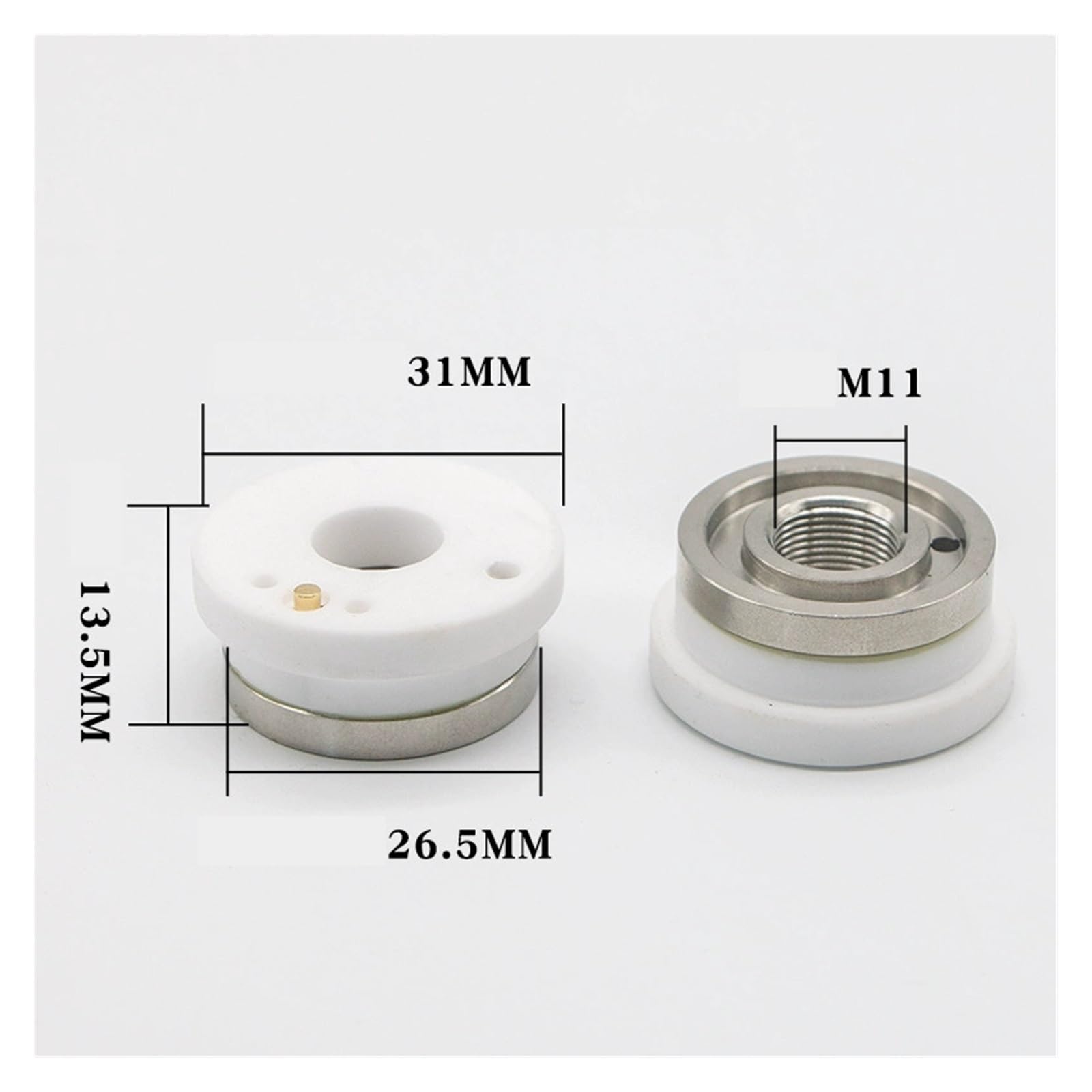 Ceramiczny utrwalacz dyszy do maszyny do cięcia laserowego D31 M11 H13.5 i D41 H28 | Trwałe i odporne na zużycie, 1 szt(D31 m11 h13.5)