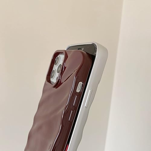 Miniatura 6 de Sayoaho Funda de teléfono compatible con iPhone 11 Pro Max, bonita funda de lujo con forma de onda para mujeres y hombres, TPU suave a prueba de