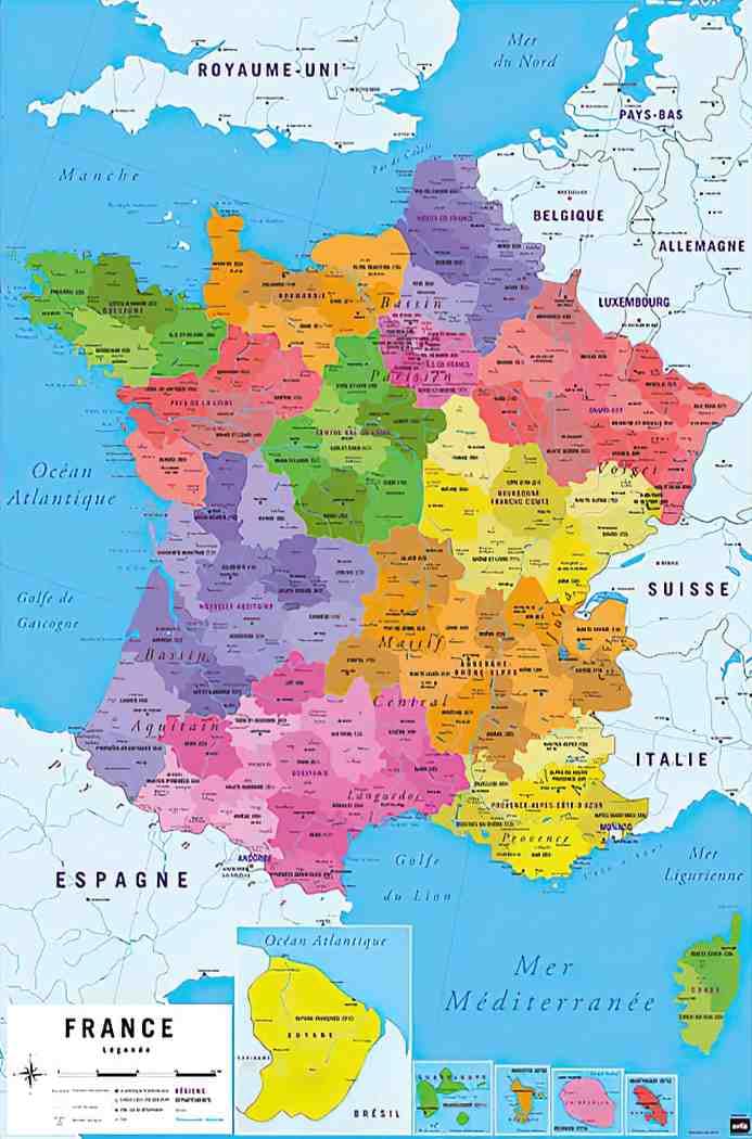 Grupo Erik - Póster Carte De France 2018