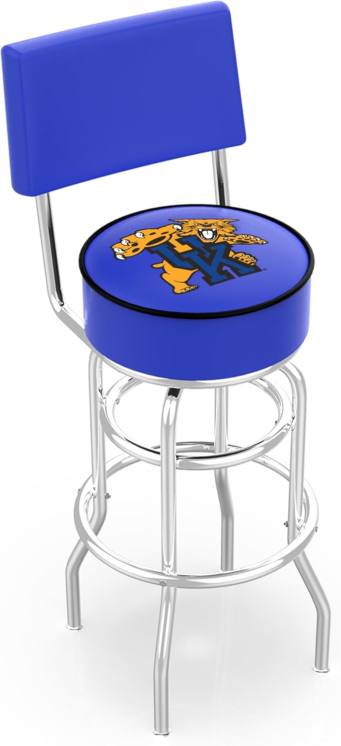 HBS L7C4 Kentucky Wildcat 30" Double-Ring Swivel Bar Stool with Chrome Finish