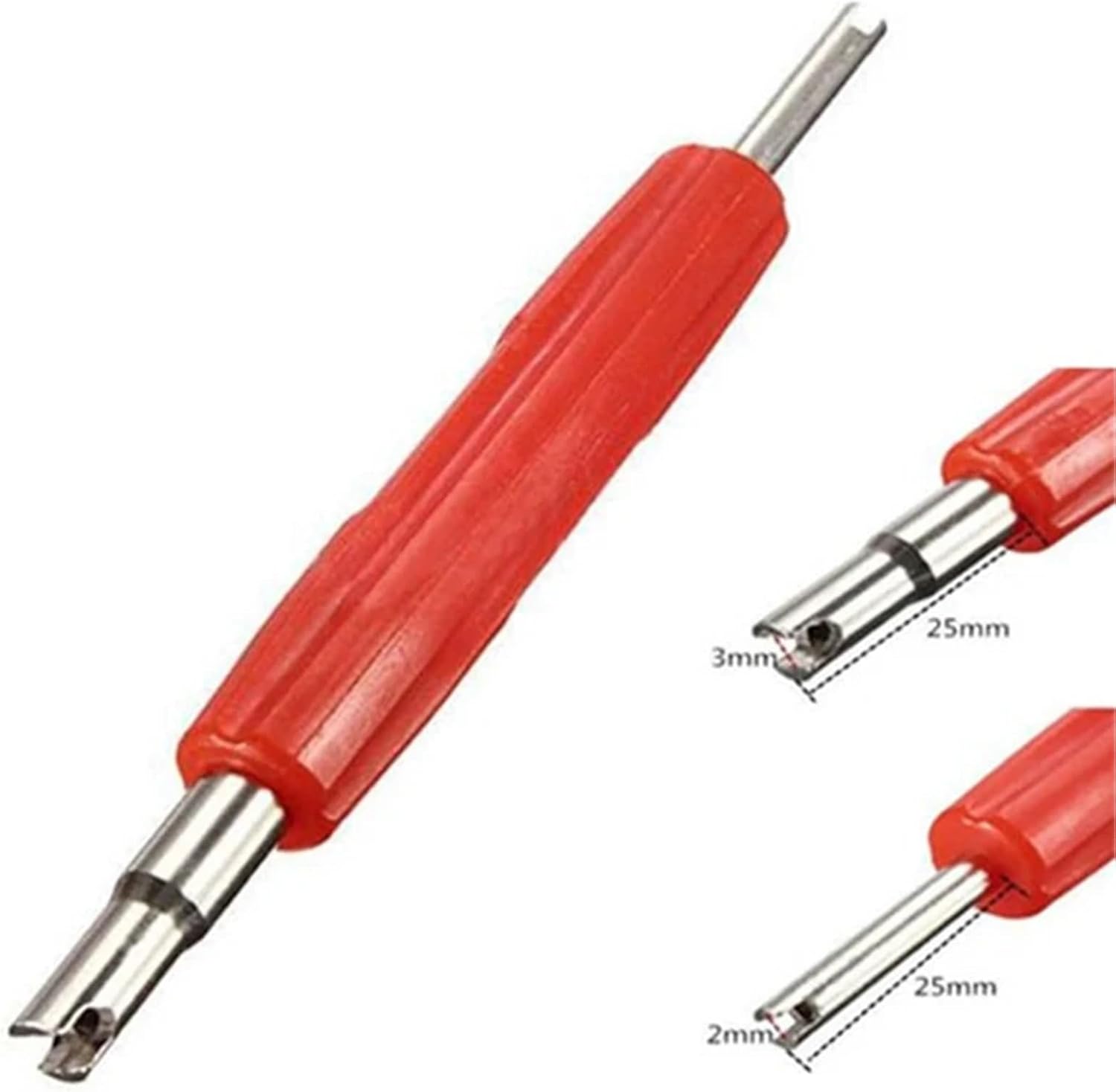Valve Core Removal Tool with Wrench 100Pcs Tire Stem Replacement Parts for Car Truck Automotive Mechanic and Repair