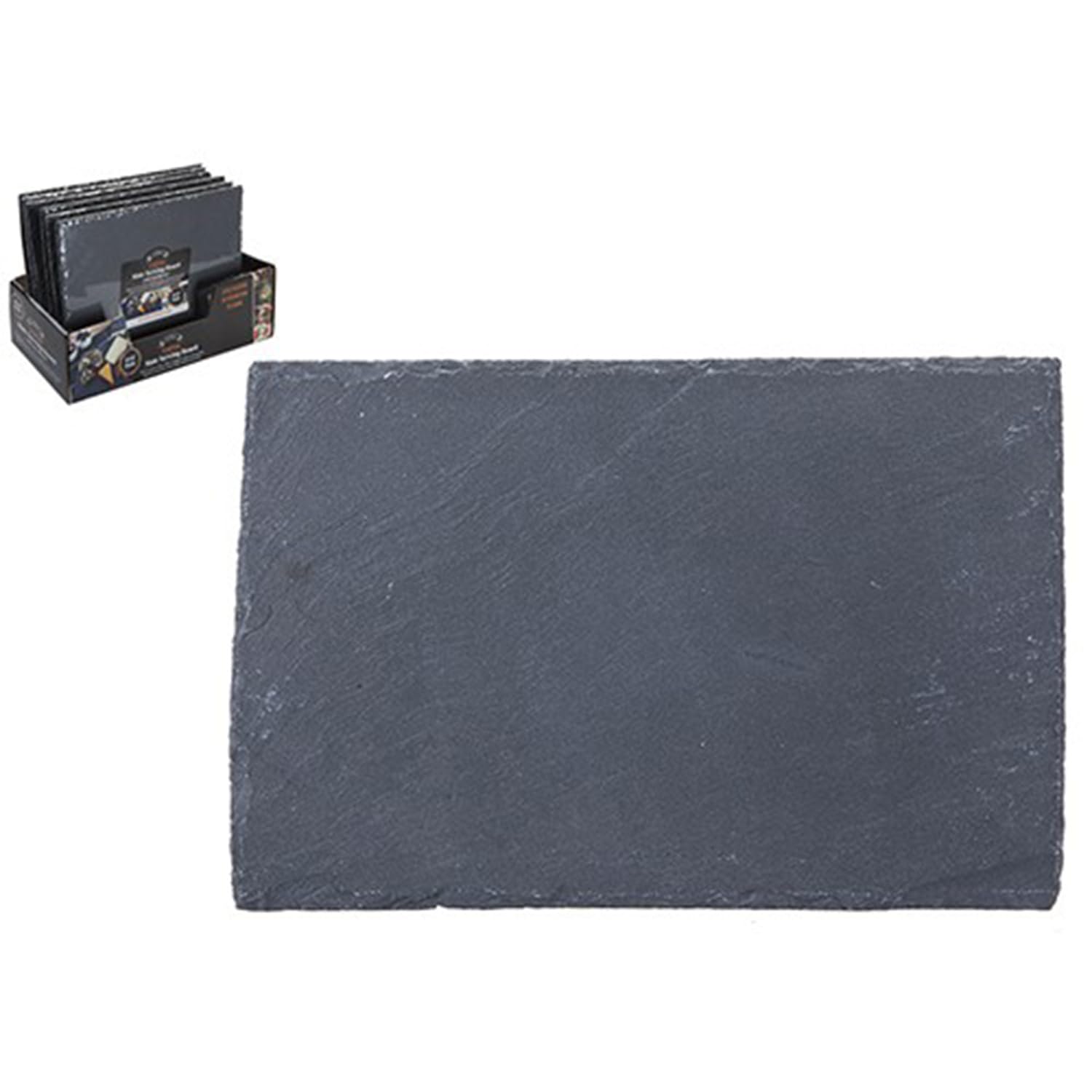 Plateau en ardoise 30x20 cm antidérapant pour servir sans rayer la table