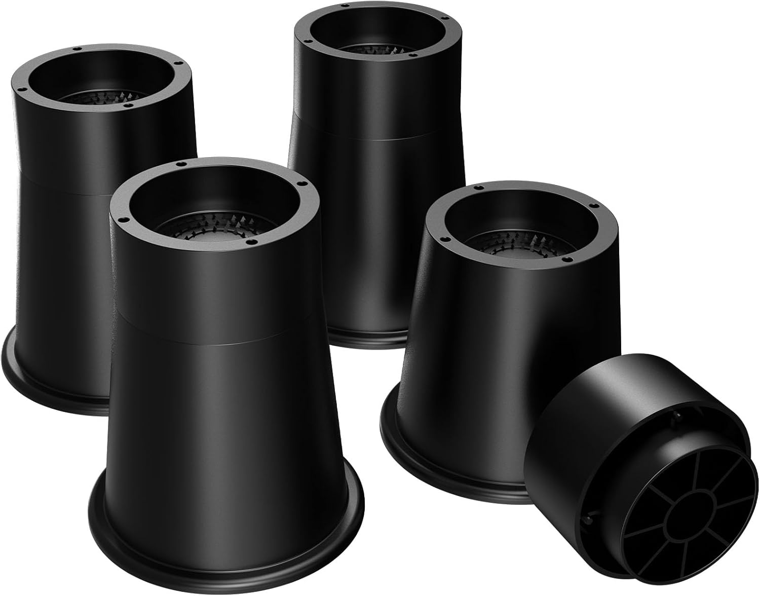 Bed Risers 8 Inch Heavy Duty, 6 inch + 1.8 inch Adjustable Furniture Risers, Heights of 6 or 8 Inches Round Furniture Risers for Bed Desk Table Sofa Couch