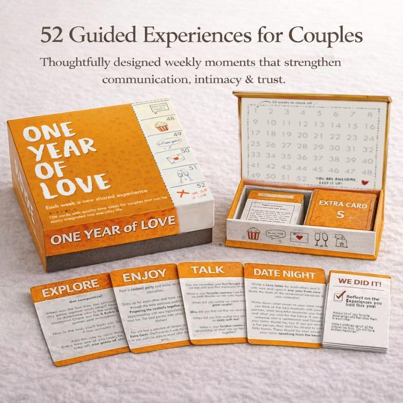 One Year of Love – Meaningful Romantic Gift for Couples | A Weekly Relationship Ritual with 52 Guided Experiences to Reconnect & Strengthen Your Relationship - Image 6