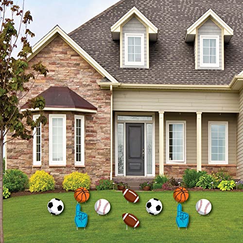 Go, Fight, Win - Sports - Basketball, Baseball, Football & Soccer Lawn Decorations - Outdoor Baby Shower Or Birthday Party Yard Decorations - 10 Piece #TOP2