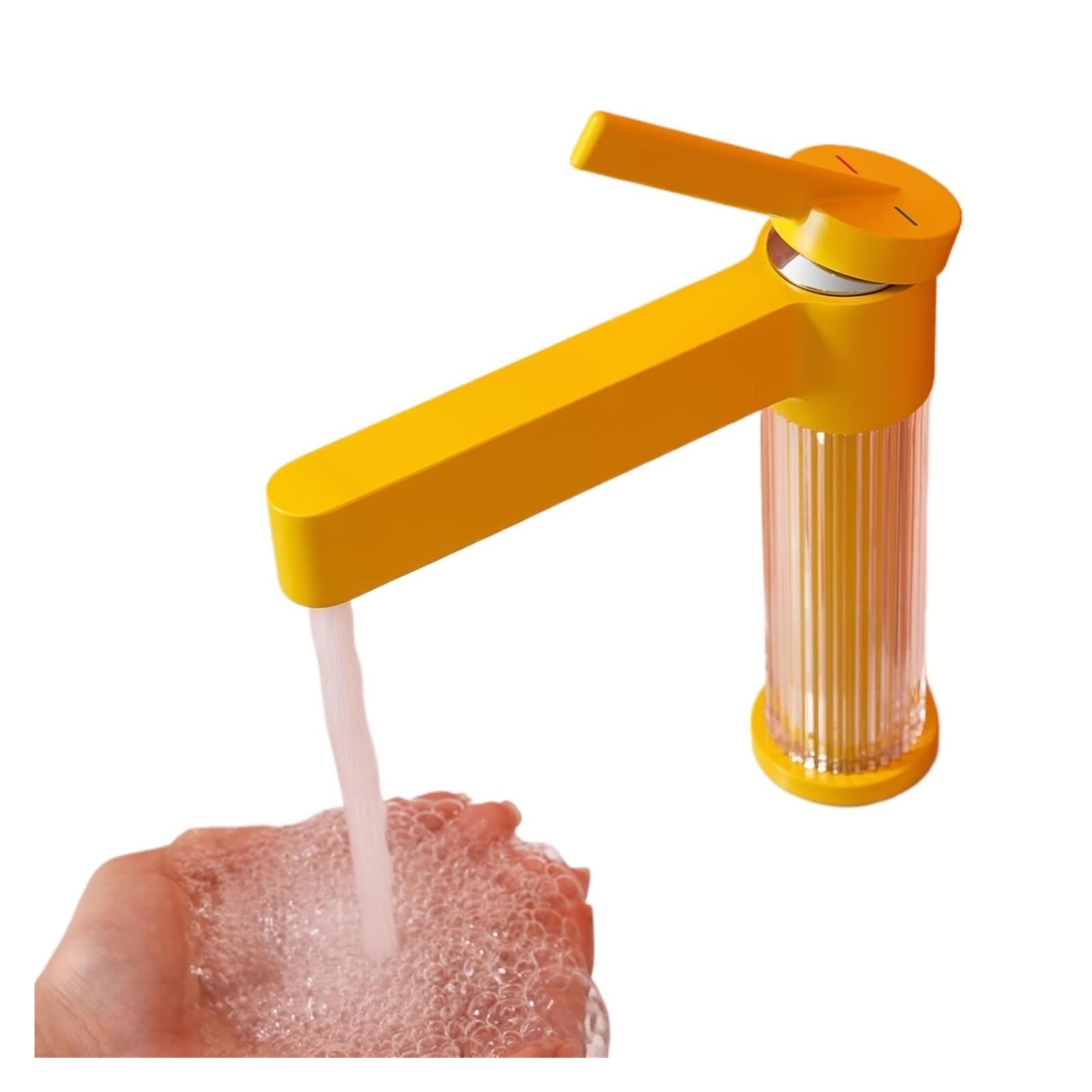 Faucet，Yellow Bathroom Basin Faucet Gray Sink Mixer Tap