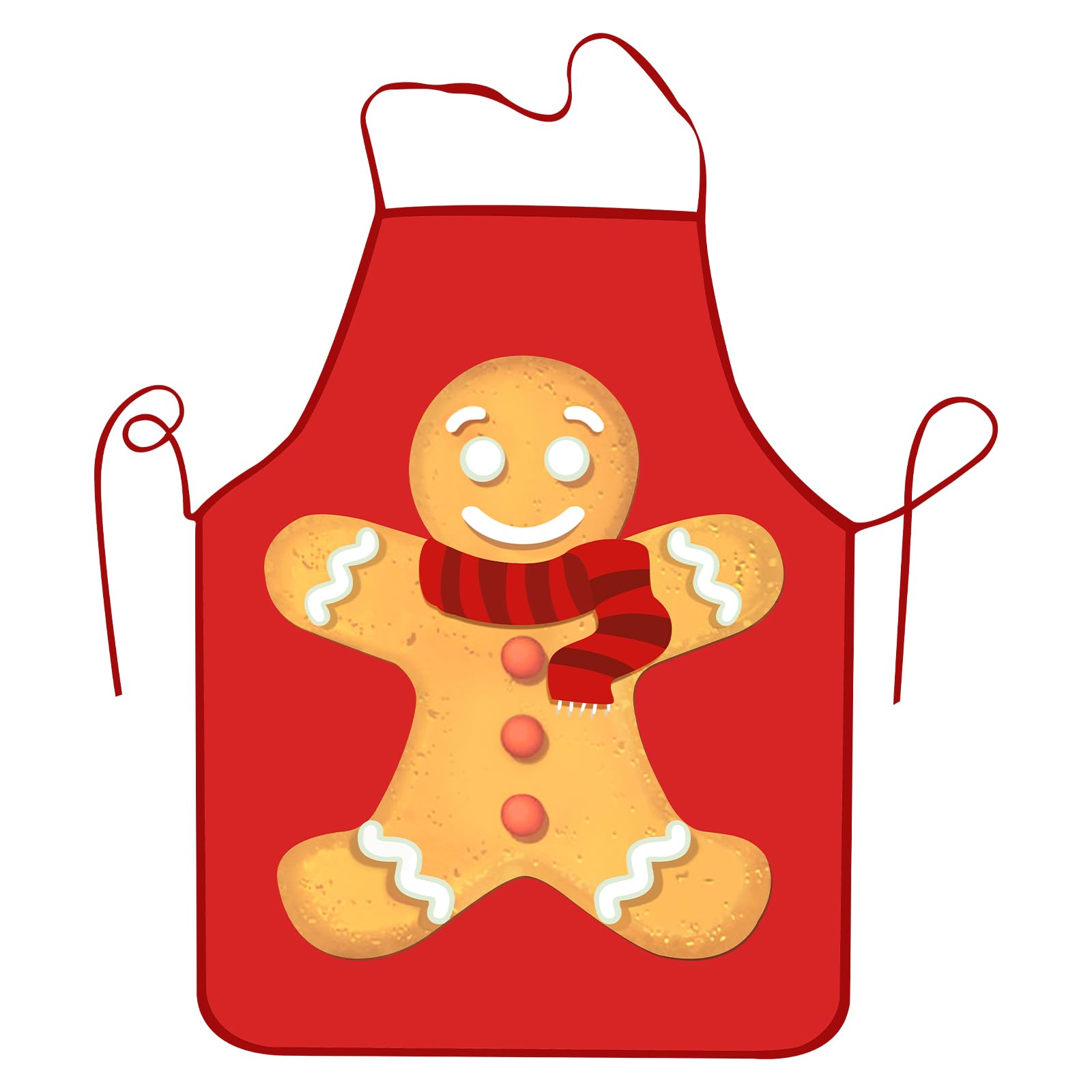 Bonieset Women's Christmas-C Holiday Aprons, Adjustable Cooking Apron Chef Bib Apron For Dinner Cooking Grilling Baking Painting Garden, One Size Fits Most