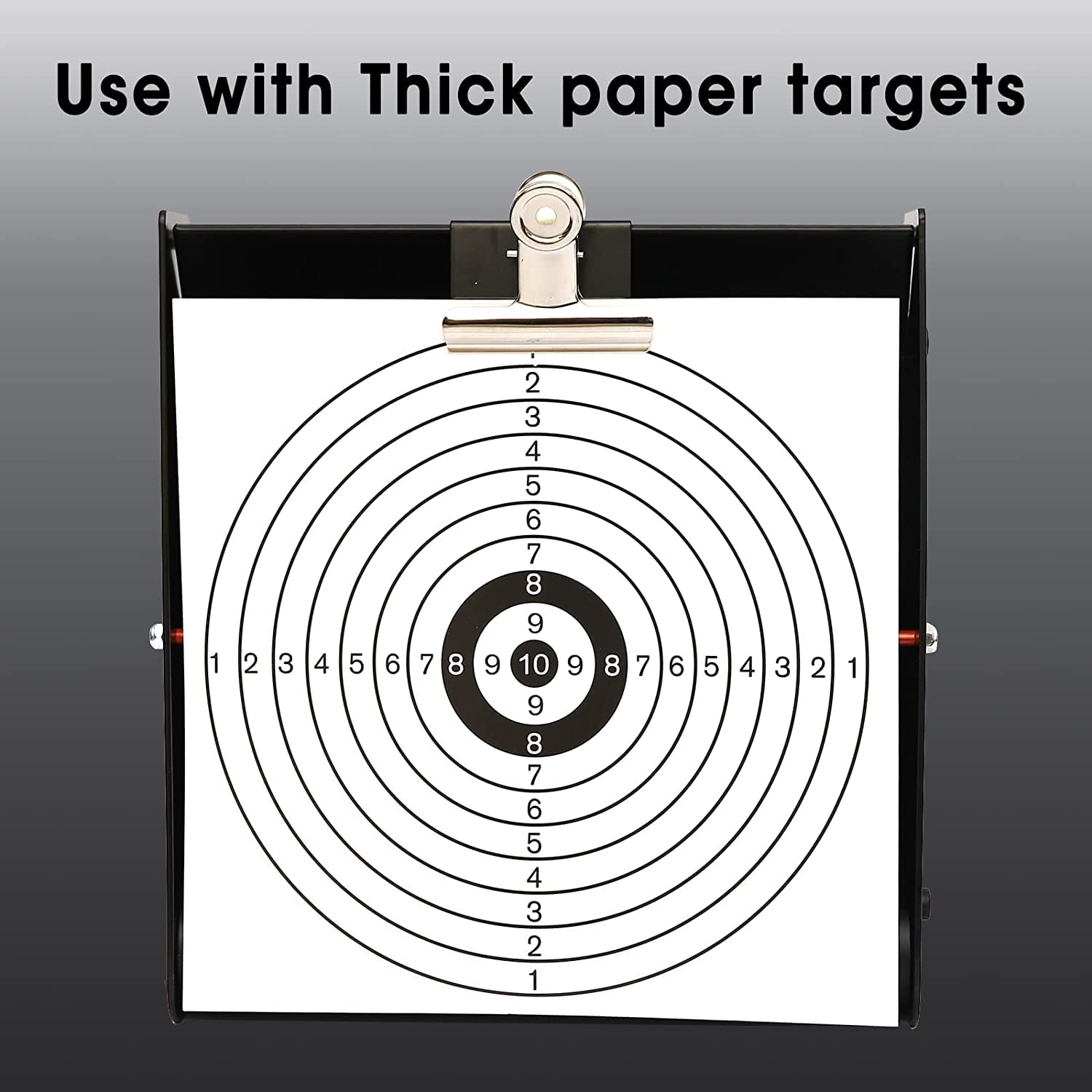 Boîte piège à balles petit calibre Pellet Catcher comprenant cible pendulaire et 5 cibles papier bullseye pour calibre .177 .22, piège à balles pour carabines à air comprimé, airsoft, carabines BB