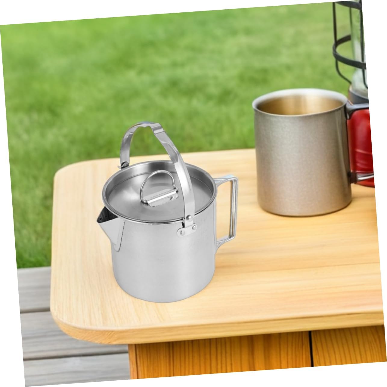 Portable Camping Coffee Pot Stainless Steel Outdoor Tea Kettle for Fast Heating for Hiking Backpacking and Picnic Use Versatile Outdoor Cooking
