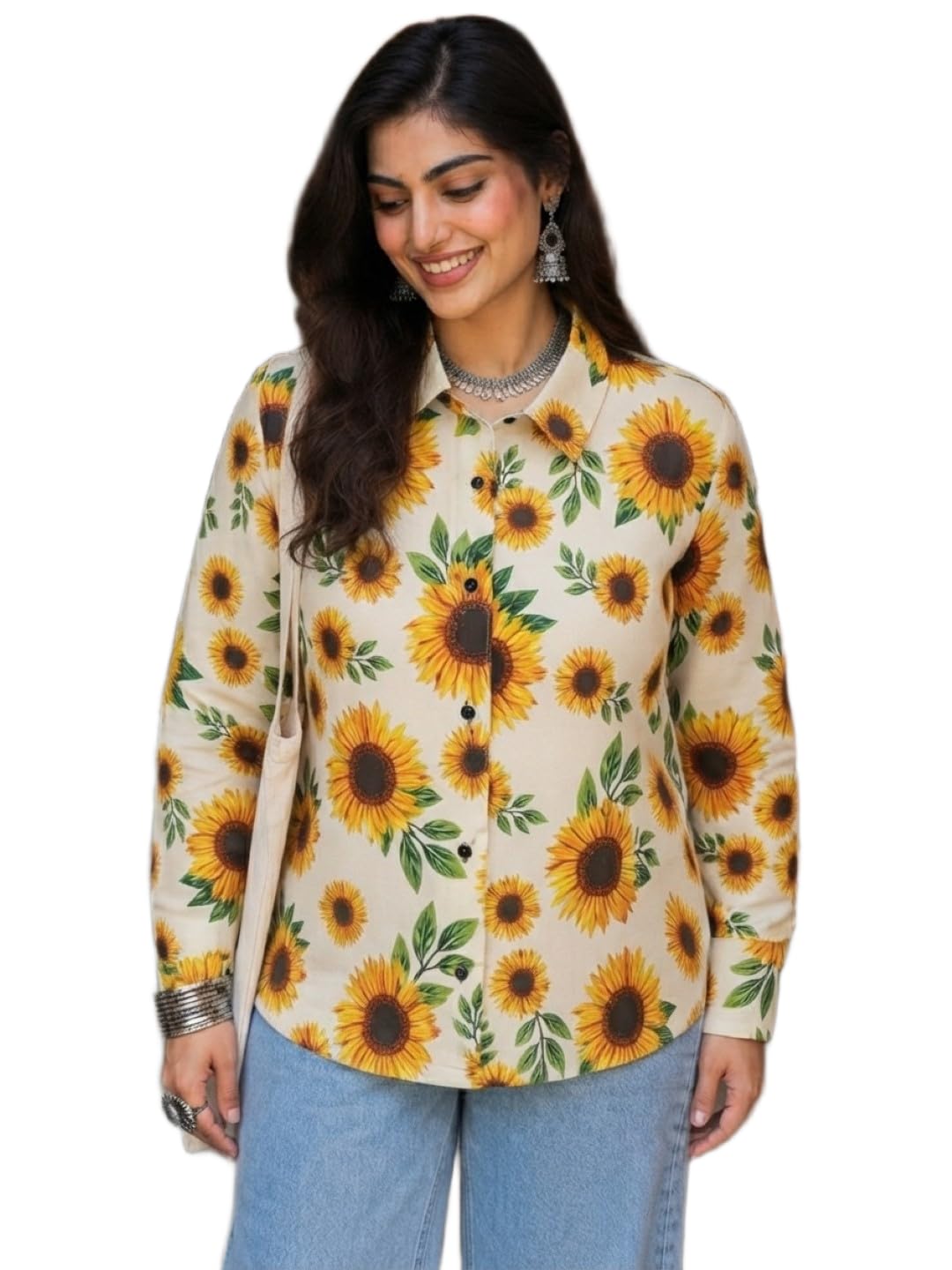 moonxs Women's Long Sleeve Collared Shirt-picture-23