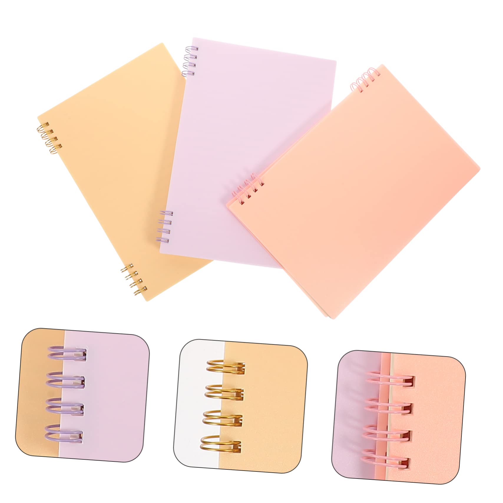 Ciieeo 3pezzi Blocco Note per Ufficio e Casa Blocco Note Spirale Compatto Multifunzione per Uso Quotidiano per Studenti Impiegati e Insegnanti