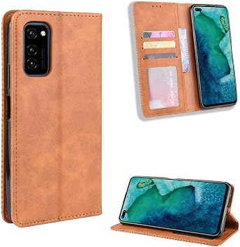 Case for Huawei Honor View 30 Case Cover,Case for Huawei Honor View 30 Case PU Leather flip Cover Brown