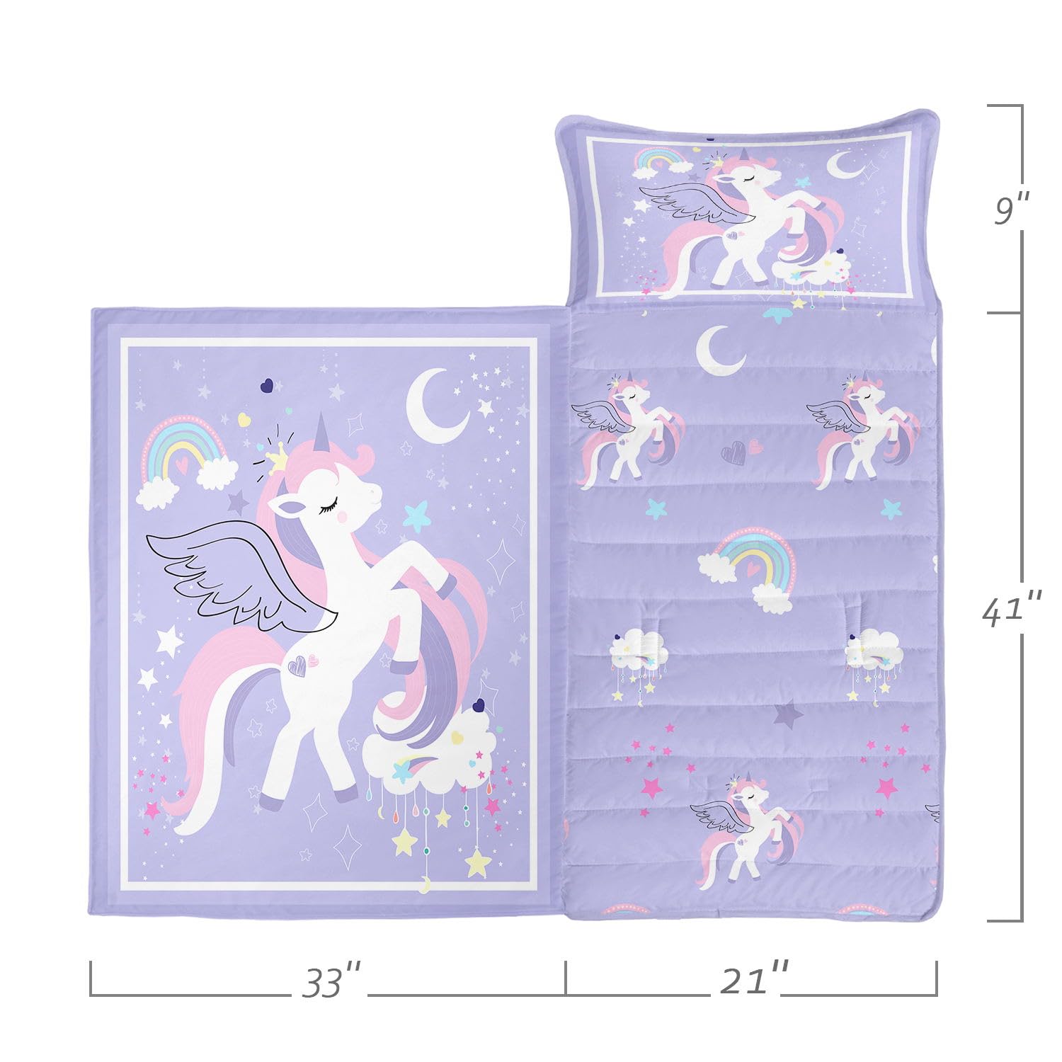 HOSIMA Nap Mat -Unicorn Sleeping Bag with Removable Pillow - Image 2