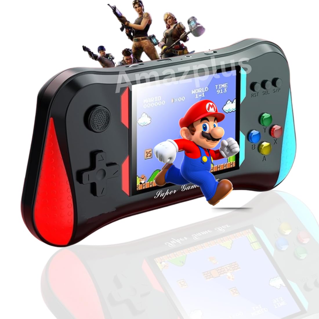 AmazPlus (3 Years Warranty) Video Games for Kids 500 in 1 Handheld Gaming Console Game Mini Retro Classic with 3.5 Inch Colourful LCD Screen, Sup Portable Video Game System(Assorted Color)