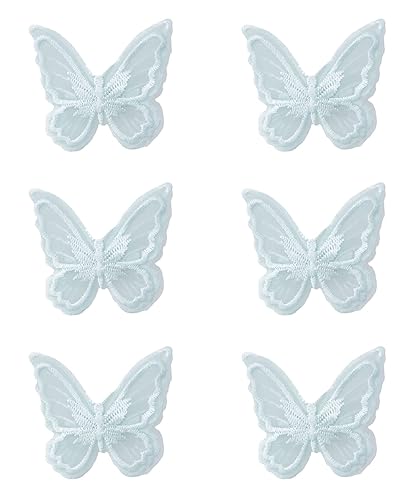 Sowaka 6 pinzas para el cabello de encaje con diseño de mariposa, bordadas suaves, para el cabello, para mujeres y niñas, accesorios para el cabello