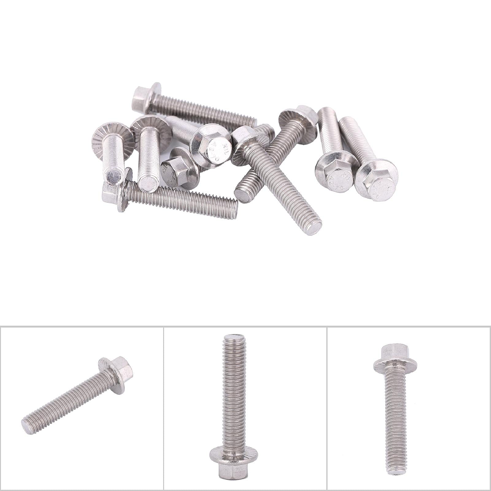 10pcs M8 Stainless Steel Flange Screw - Image 3