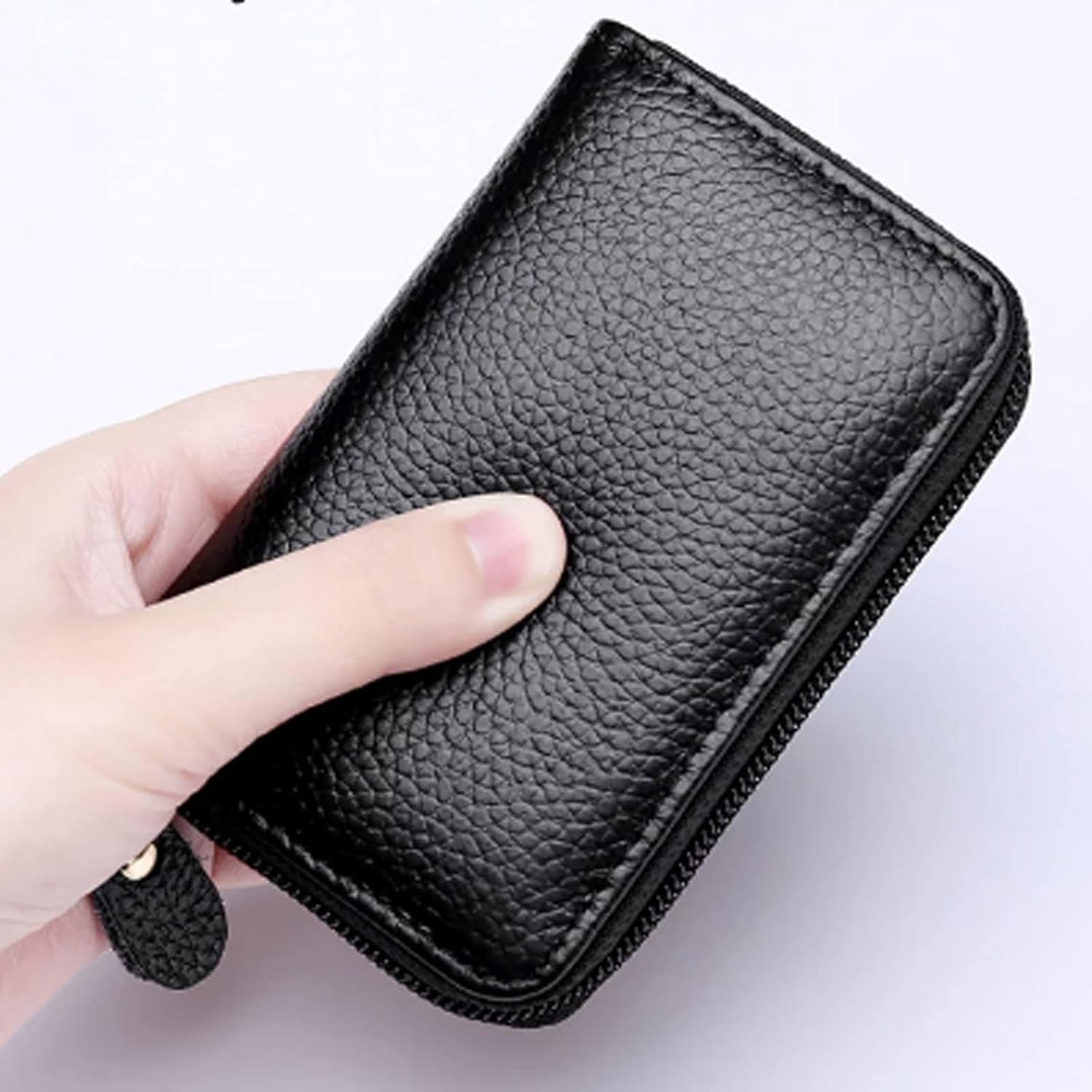 Womens wallet Credit Card Holder Leather Purse For Cards Case For Credit ID Bank Card Cardholder (Red)