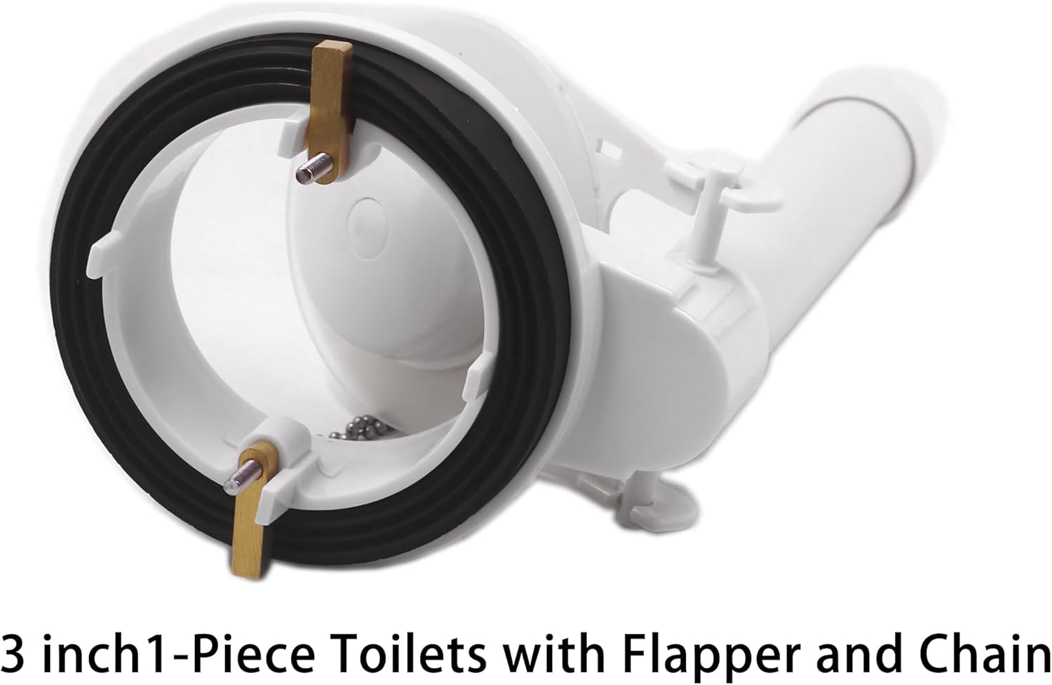One Piece 3-Inch Toilet Flush Valve Repair Kit for Toilets with Flapper and Chain - Easy to Install