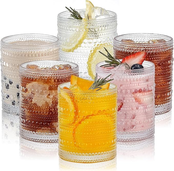 Image of PrimeWorld Whiskey Glass Set of 6 - 300ml | Premium Crystal-Clear Tumblers for Whiskey, Scotch, Bourbon, Cocktails & Spirits | Lead-Free, Heavy Base Old-Fashioned Glasses for Home Bar & Gifting