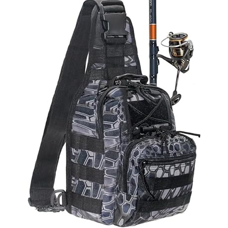 Fishing Backpack: Tackle Bag with Rod Holder for Women and Men