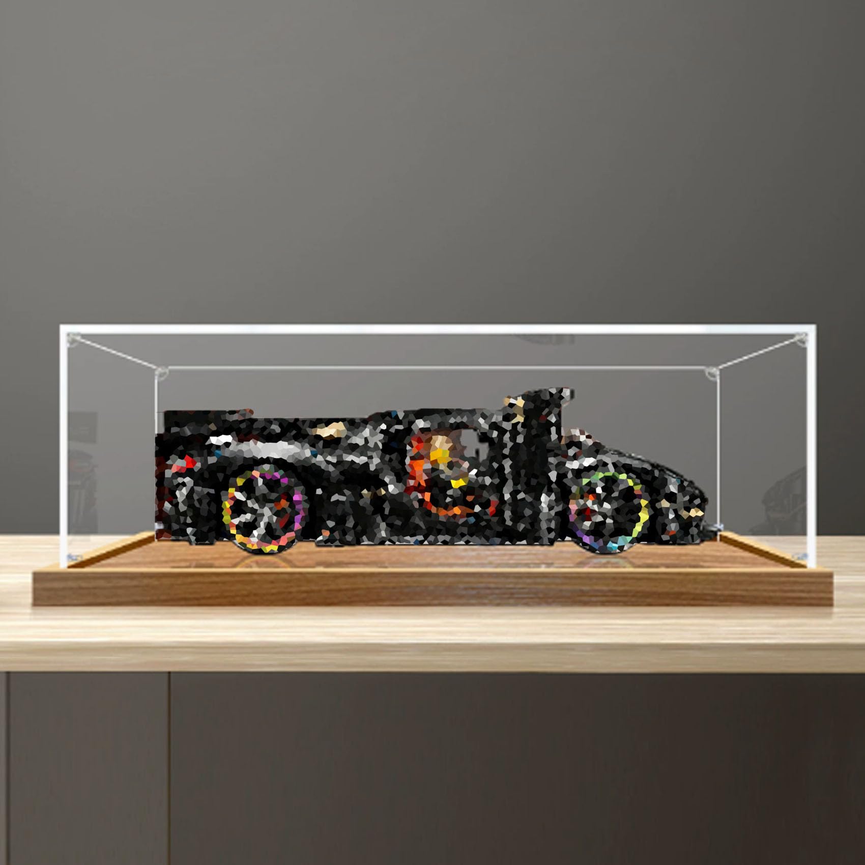 Dustproof acrylic Display Case for Le-go 42232 Racing Car Model-display box only (StyleB 2mm)