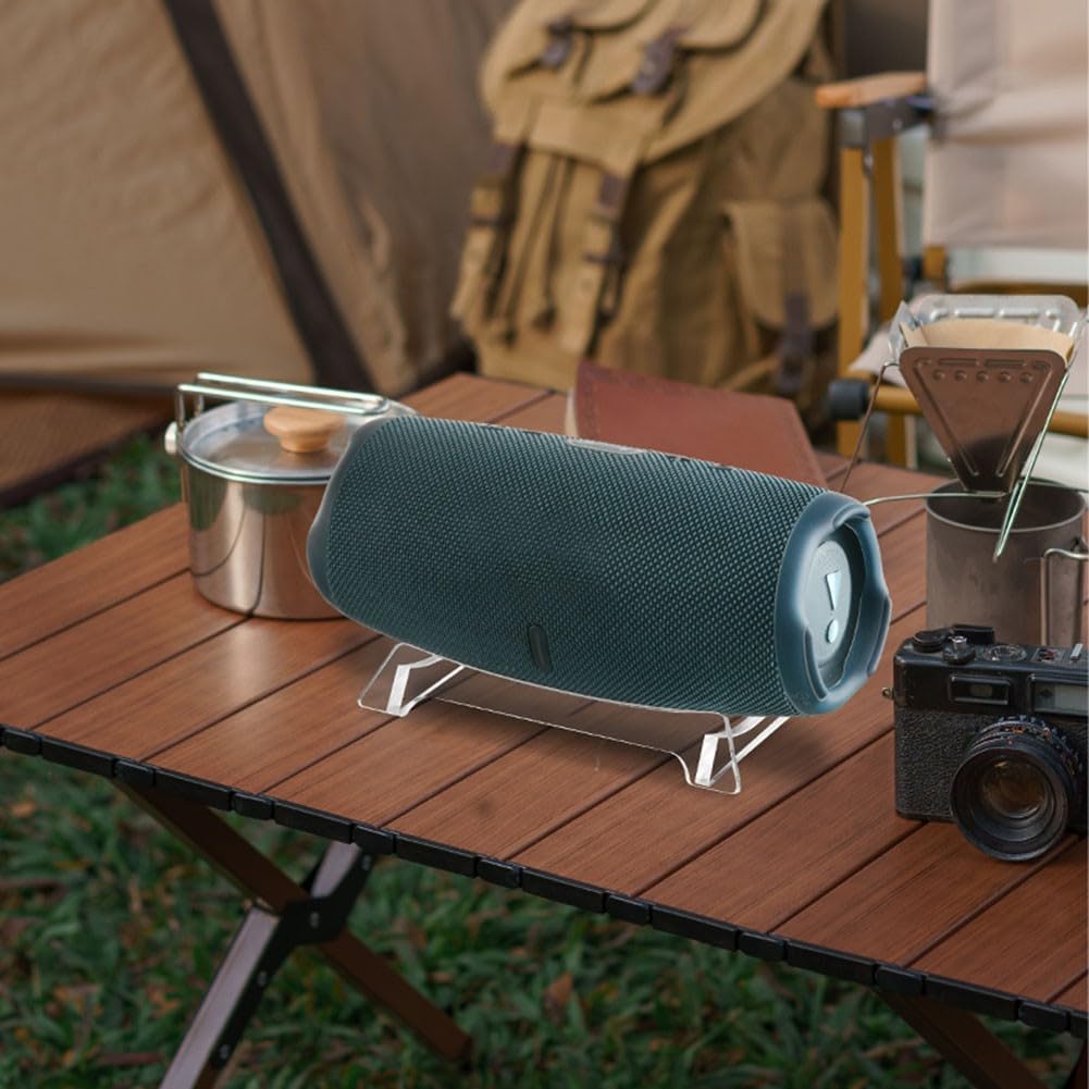 BlissfulAbode Espositore da tavolo in acrilico per altoparlanti JBL Charge 6/5 Supporto antiscivolo per altoparlanti Supporto da scrivania Telaio di supporto per altoparlanti accessorio trasparente