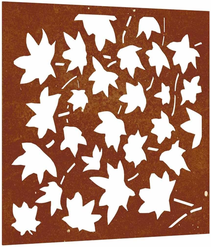 vidaXL Wall Art, Outdoor Metal Wall Decor, Garden Patio Wall Decoration Art Furniture, Garden Wall Ornament, Corten Steel Maple Leaf Design