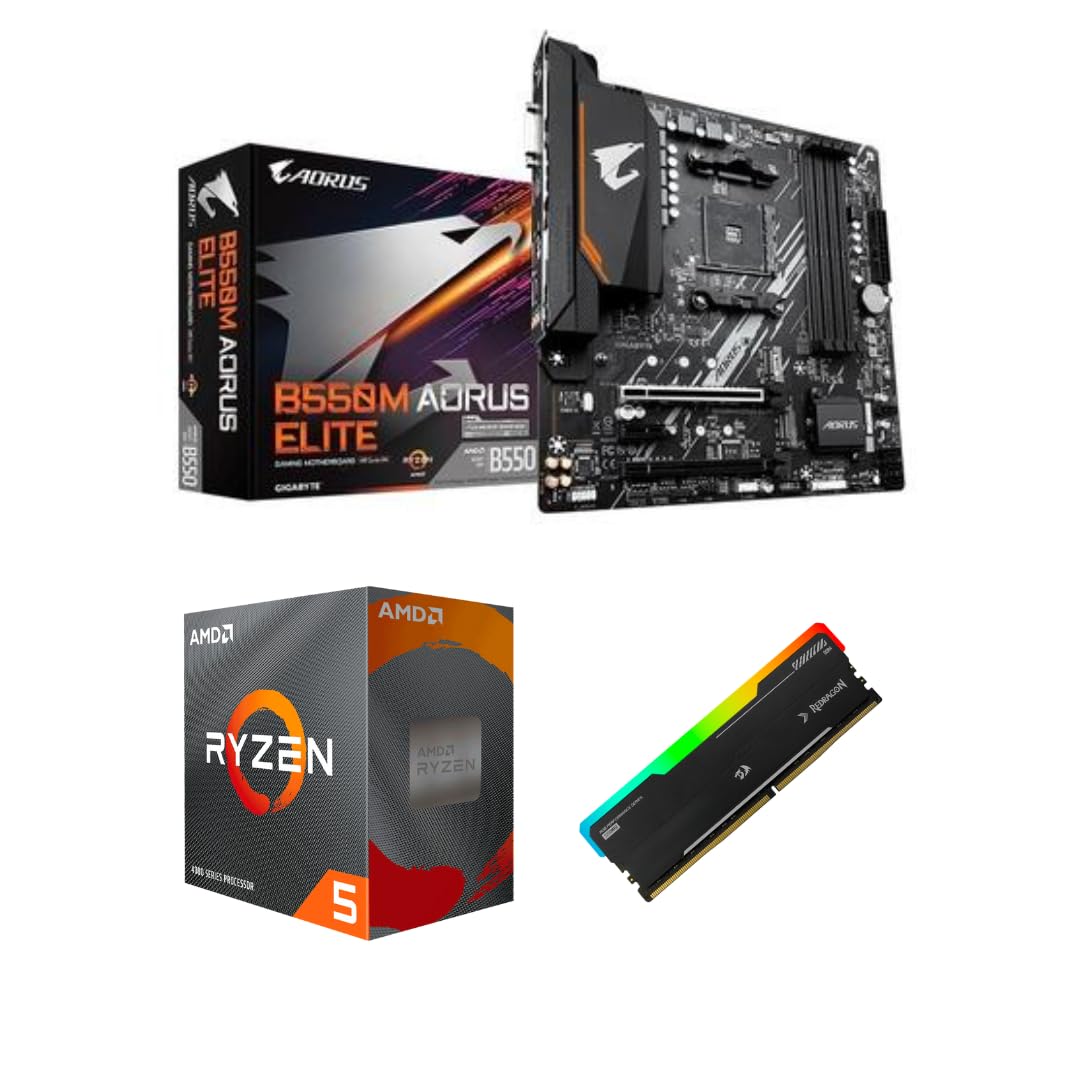 KIT PROCESSADOR AMD RYZEN 5 5600GT + PLACA MÃE GIGABYTE B550M