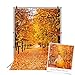Laeacco Autumn Scenery 3x5ft Vinyl Photography Backdrop Tree and Fall Leaves View 1x1.5m Background Studio Props