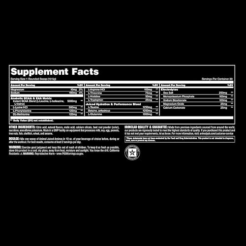 Vista 9 de Universal Nutrition Aminoácidos animales exprimidos, 30 unidades, AM54, talla única , 1, 1