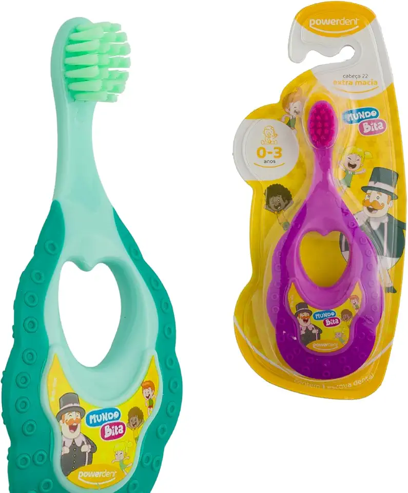 Powerdent Escova De Dentes Infantil Mordedor Mundo Bita