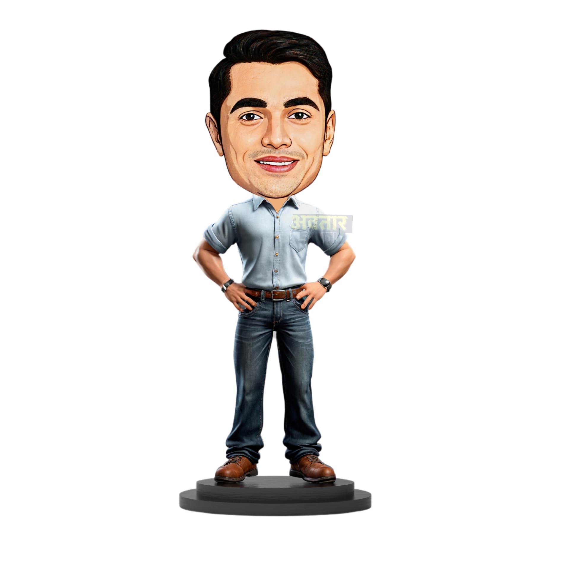 Sponsored Ad - Avataar Studio Personalized Gift for Friends, Brother, BFF, Boyfriend, Father Character Caricature Photo Frame Unique Design Customized Gift for Friends & Family (Man Pose - 4)