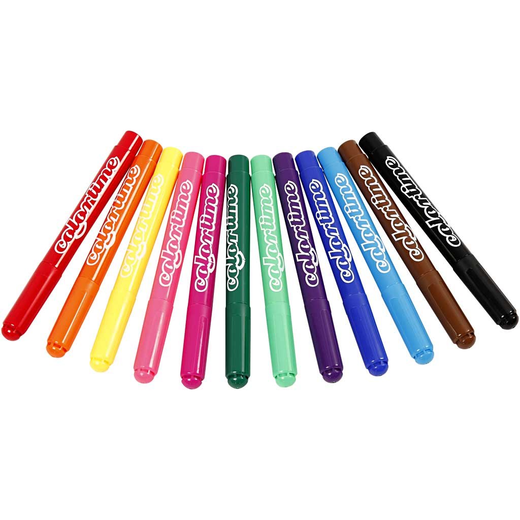 Colortime Marker, 5 mm line, standard colors, 12 asstd - Image 2