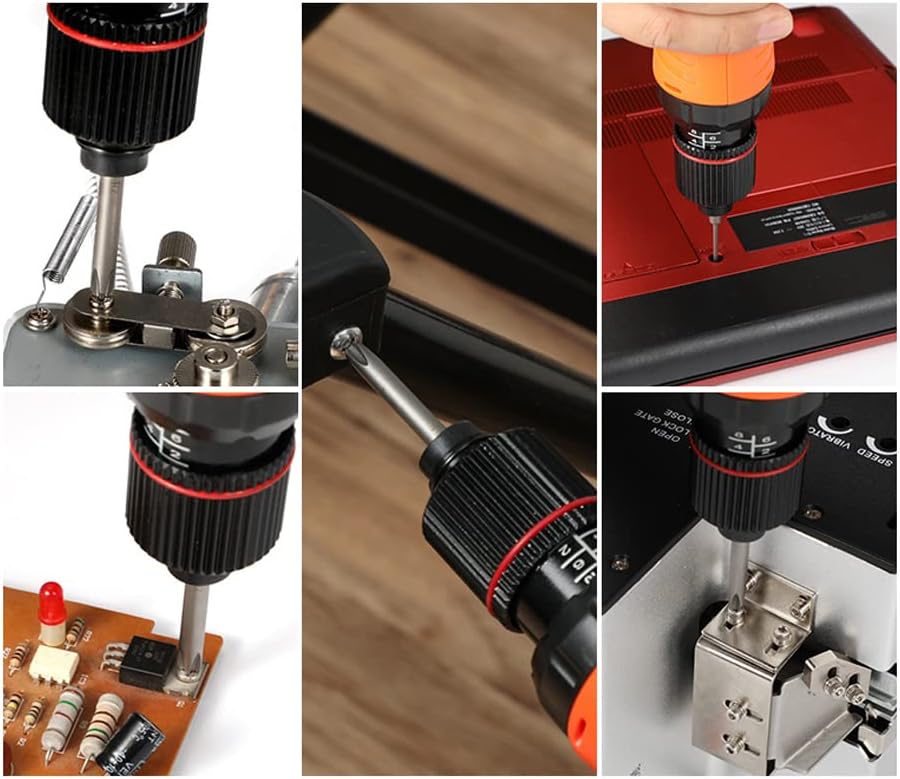 Electric Screwdriver Set Automatic Screw Driver Drill Tool Torque Adjustable Stepless Speed Regulation (4mm)