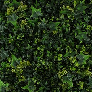 Milltown Merchants Artificial Hedge - Outdoor Artificial Plant - Great Boxwood and Ivy Substitute - Sound Diffuser Privacy Fence Hedge - Topiary Greenery Panels (12, English Garden)