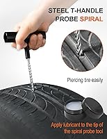 Vista 3 de SAFELIFE Kit de reparación de neumáticos con bolsa de almacenamiento de enchufes, kit de tapones de neumáticos resistentes, herramienta